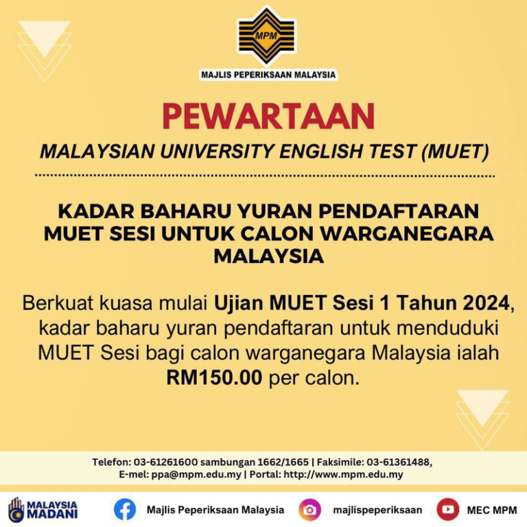 Pendaftaran MUET Sesi 1 2025 (online.mpm.edu.my)